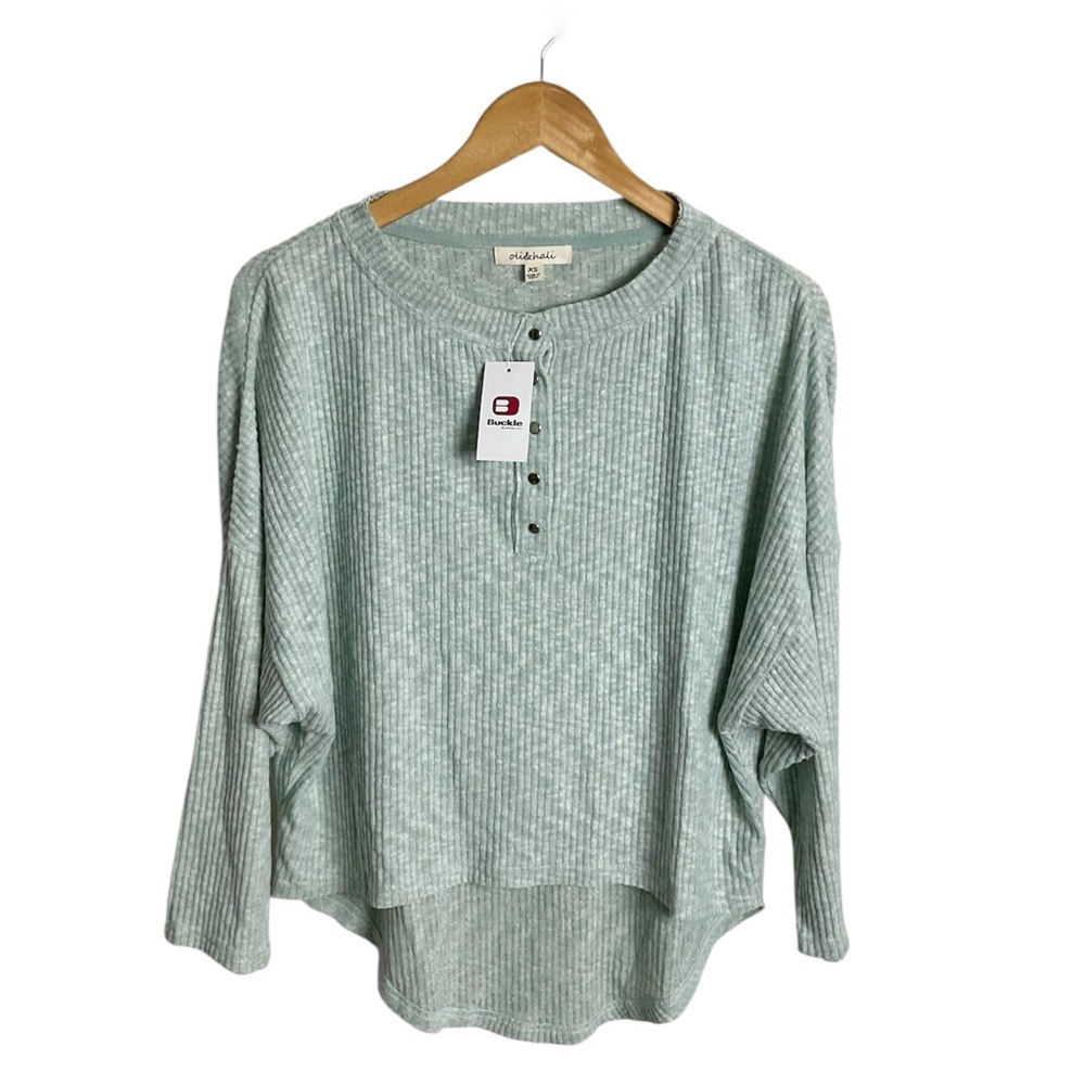 Oli & Hali Raglan Rib Knit‎ Top Size XS New